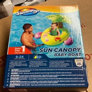 Swimways Sun Canopy Baby Boat 9-24 months Baby